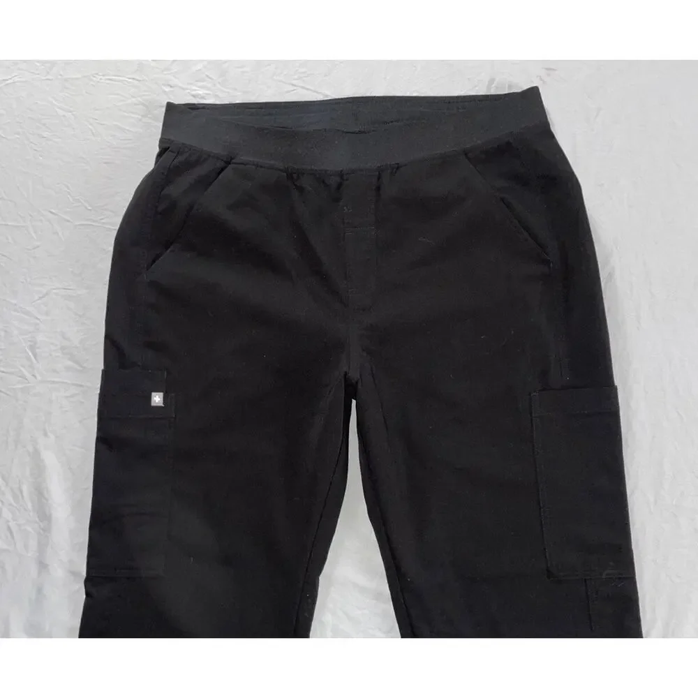 FIGs Technical Collection Men's T2001 Cargo Scrub Bottoms. Black, Men's XL. EUC!